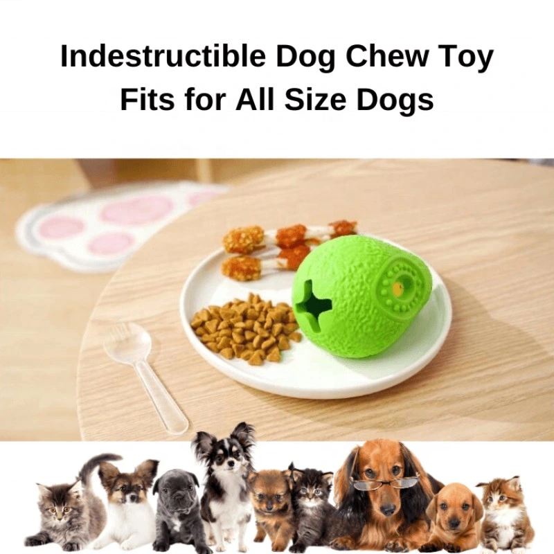 Silicone Pet Ball Alimentos para cães brinquedo Fracionamento Abacate Dog Toy frutos duráveis