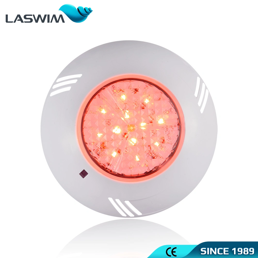 LED de piscina subaquática luz de plástico plana de 18 LEDs Cor RGB/Cor única