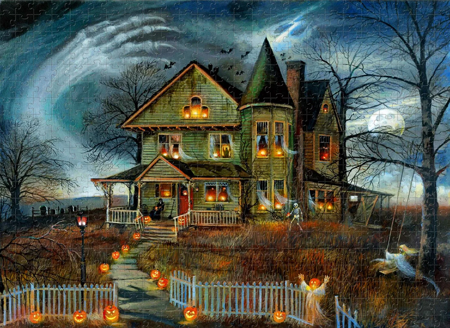 Halloween Haunted House Wholesale Intellectual Educational Kids Toys, Wooden 6000 Piece Jigsaw Puzzle Gifts Toy, Customisable Patterns and Sizes.