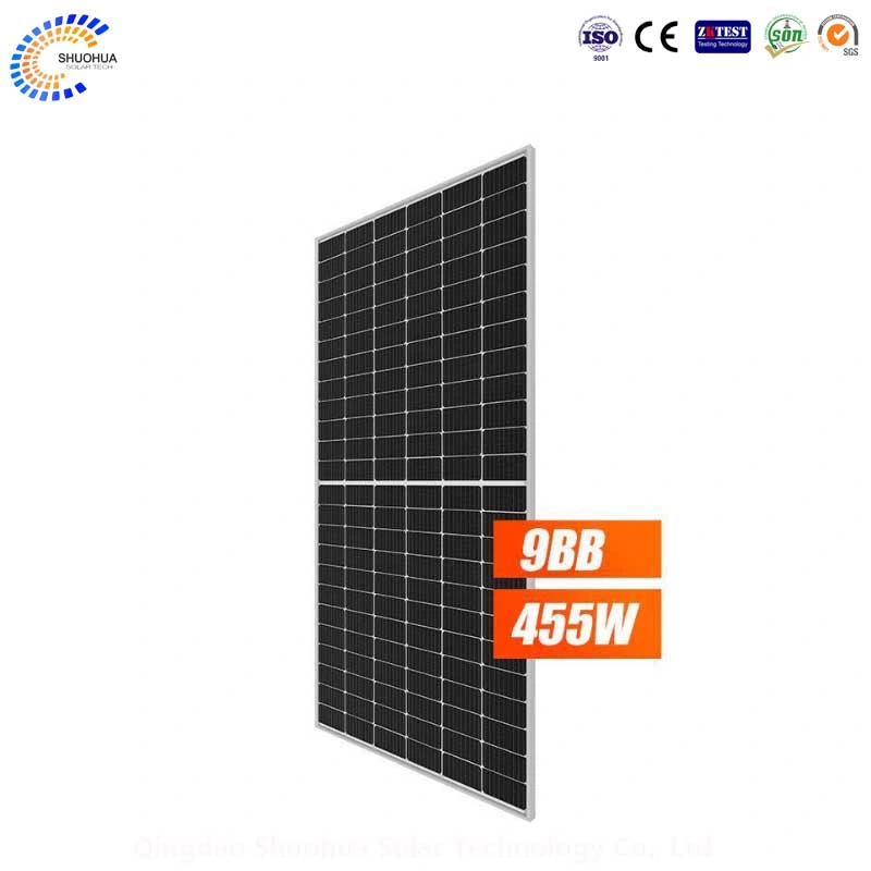 450W 440W 430W 420W MBB 9Bb 144PCS Media celda Corte Mono Panel Solar PV Alta Potencia 1000/1500VDC Energía Solar Panel