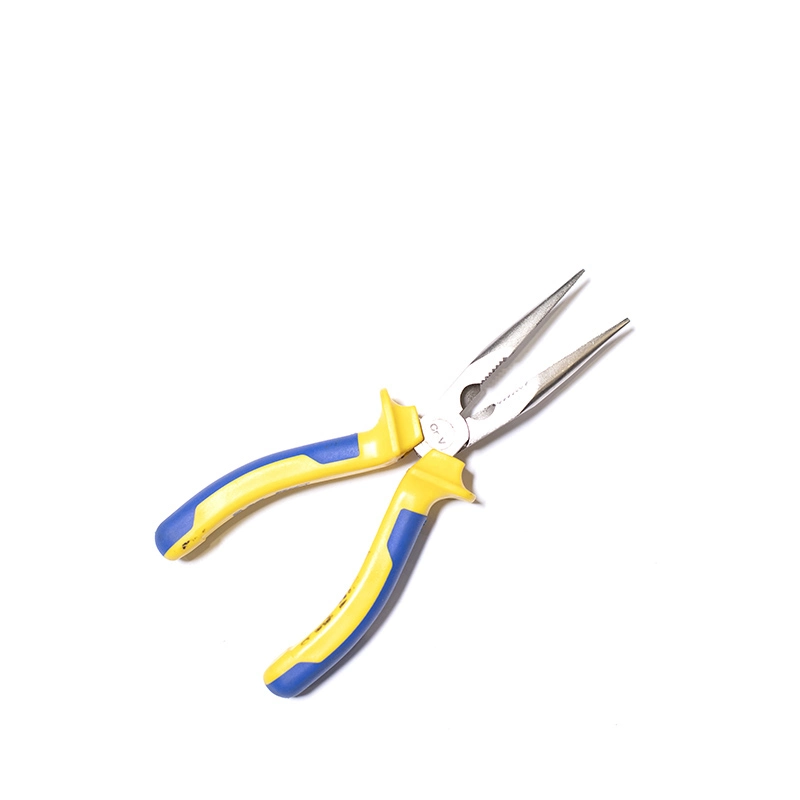 Heat Treated Dipped Plastic Bi-Color TPR PP Handle CRV or Carbon Steel Combination Needle Long Nose Plier