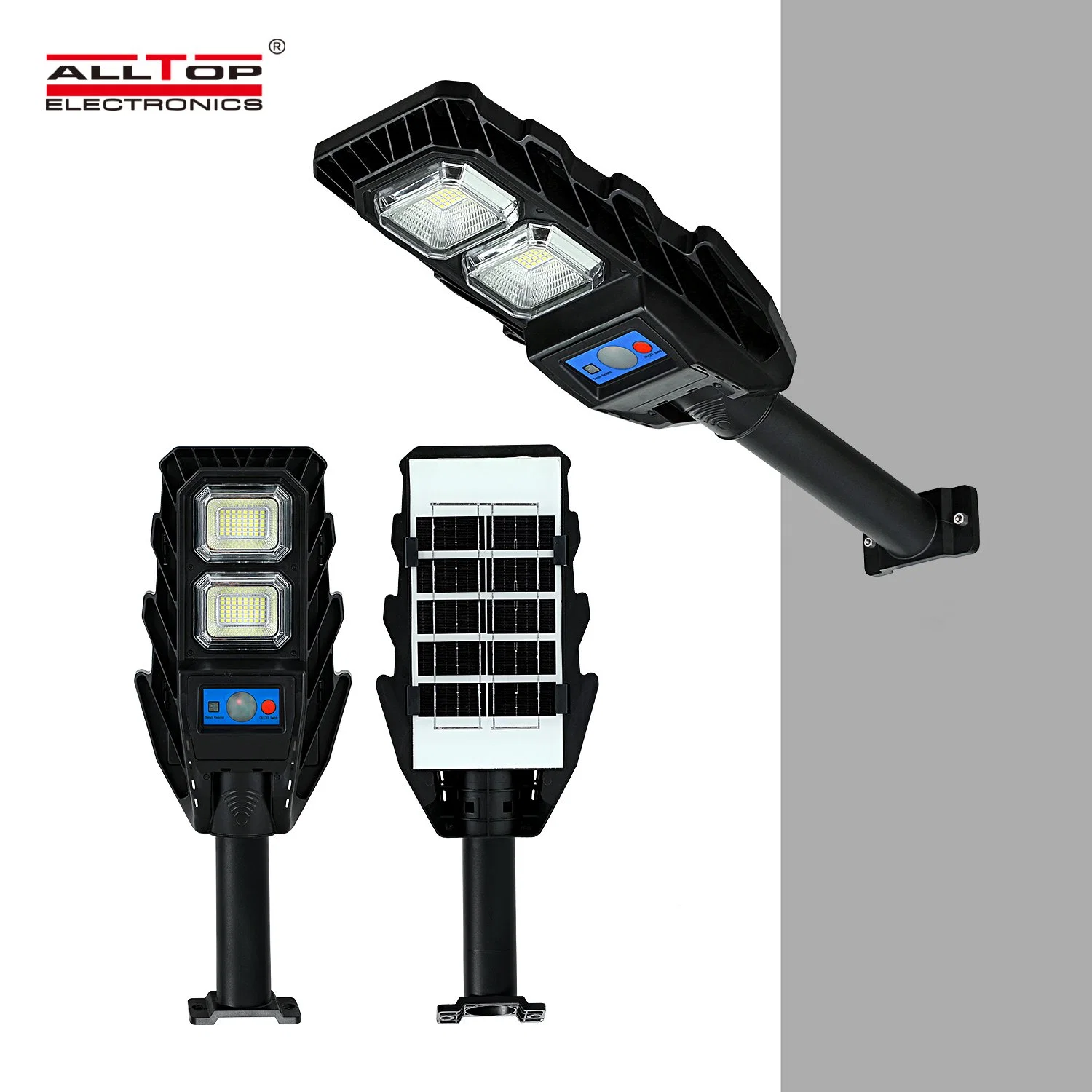 Alltop New Arrival 30W 60W 90W 120W 180W 240W 300W 360W 420W IP65 Waterproof ABS SMD Outdoor All in One Solar LED Street Light