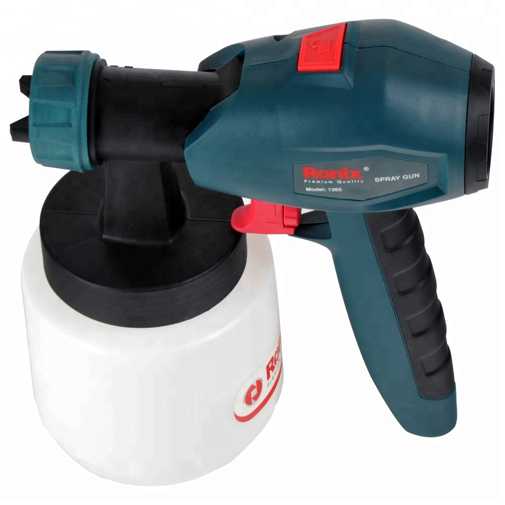 Modelo de Ronix 1365 800ML 650W de potencia de la pintura en aerosol portátil de alta presión de la pulverizadora con piso eléctrico Pistola base