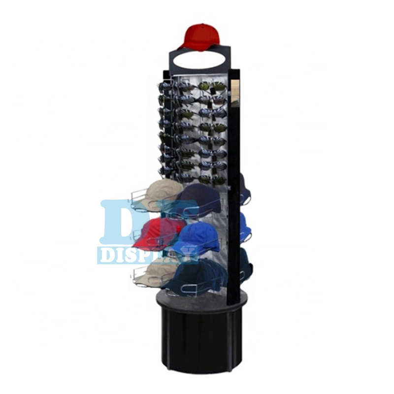 Retail Baseball Hat Display Stand Hat Store Floor Trucker Hat Storage Display Rack Wire Grid Holder Wall for Hat Cap