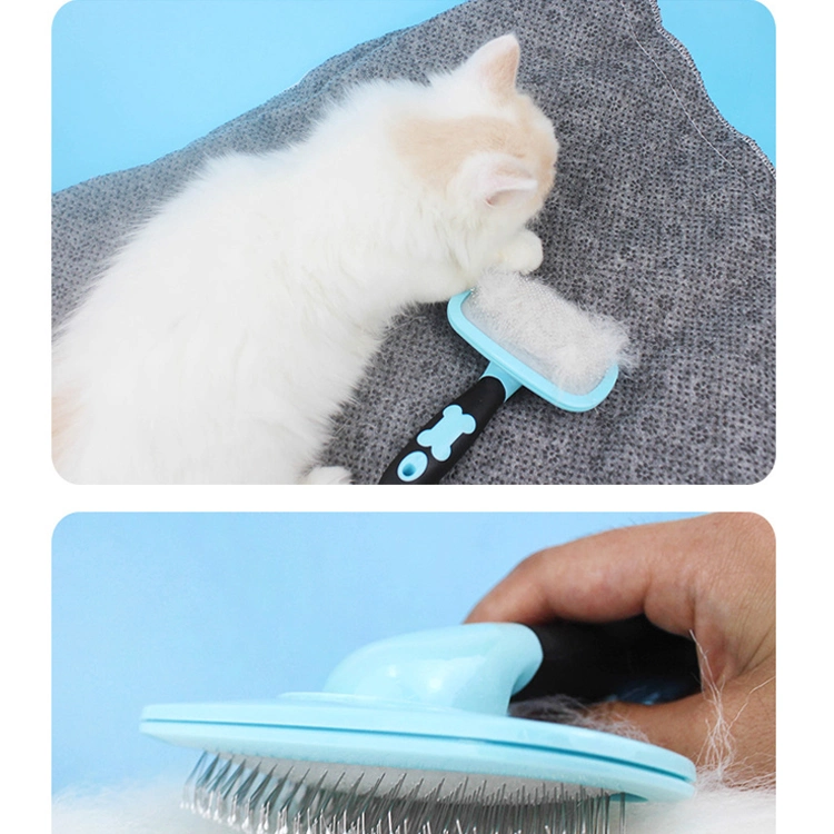 Factory Direct Sales Pet Grooming Comb Hair Removal Self Cleaning Slicker Brush for Dogs Cats