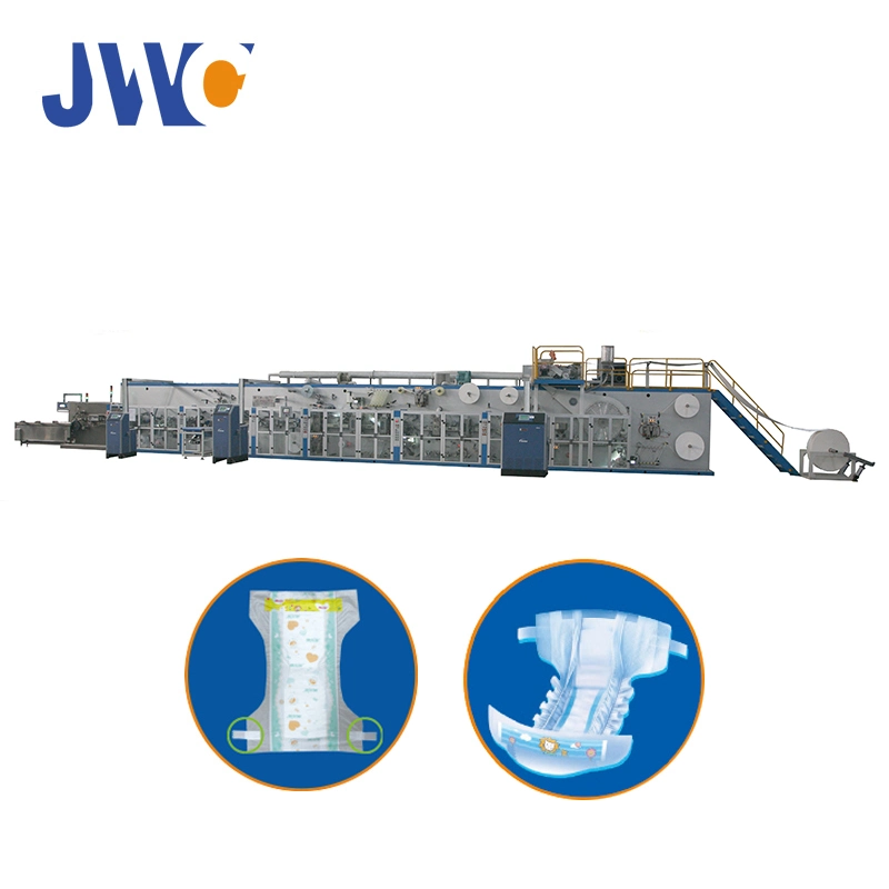 98% Full Servo Jwc Machine Baby Diaper Making Production Line