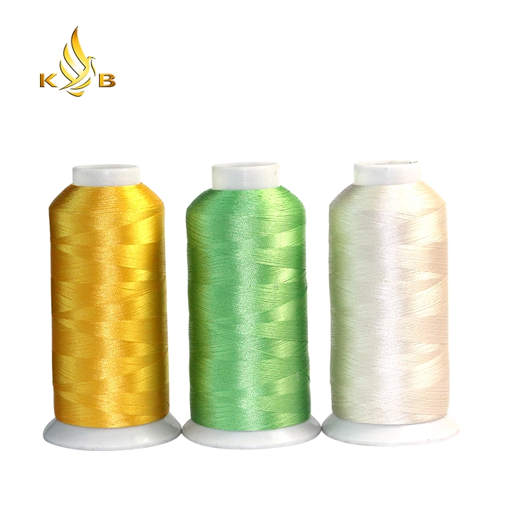 Kingeagle China Supplies Rainbow Color Rayon Embroidery Thread for Machine