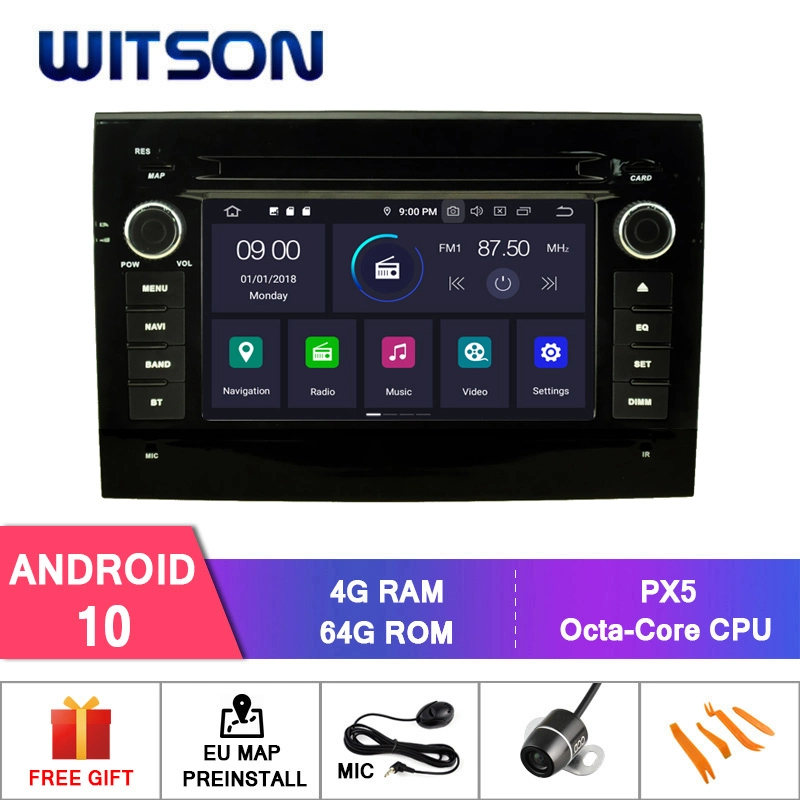 Witson Android 10 Alquiler de DVD GPS para Fiat Ducato 2006-2011 Vehículo receptor de radio DAB