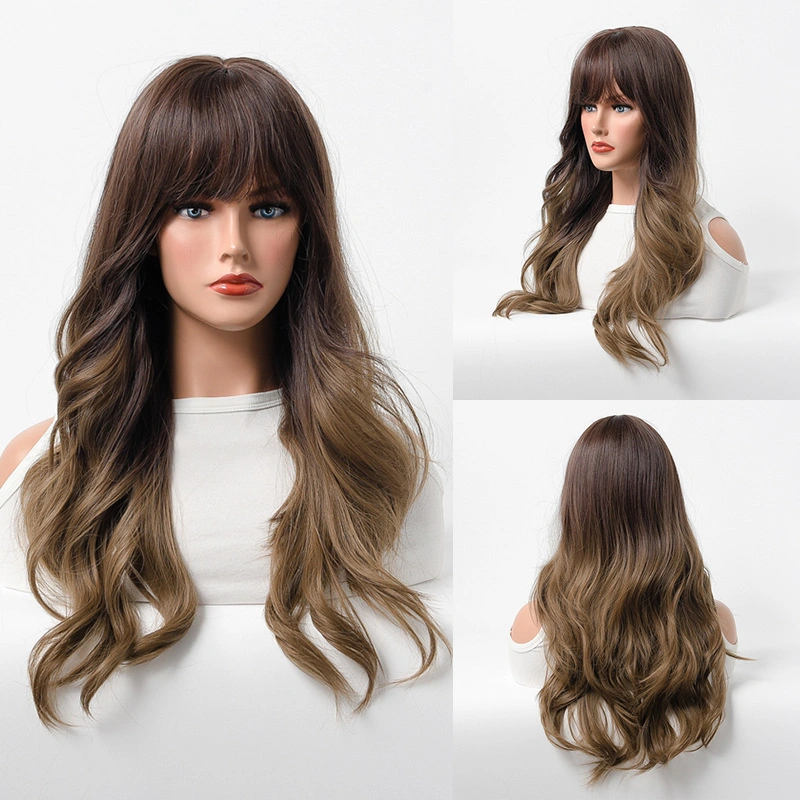 Hot Sale Factory Directly Pop Curly Ombre High Temperture Synthetic Hair Wigs