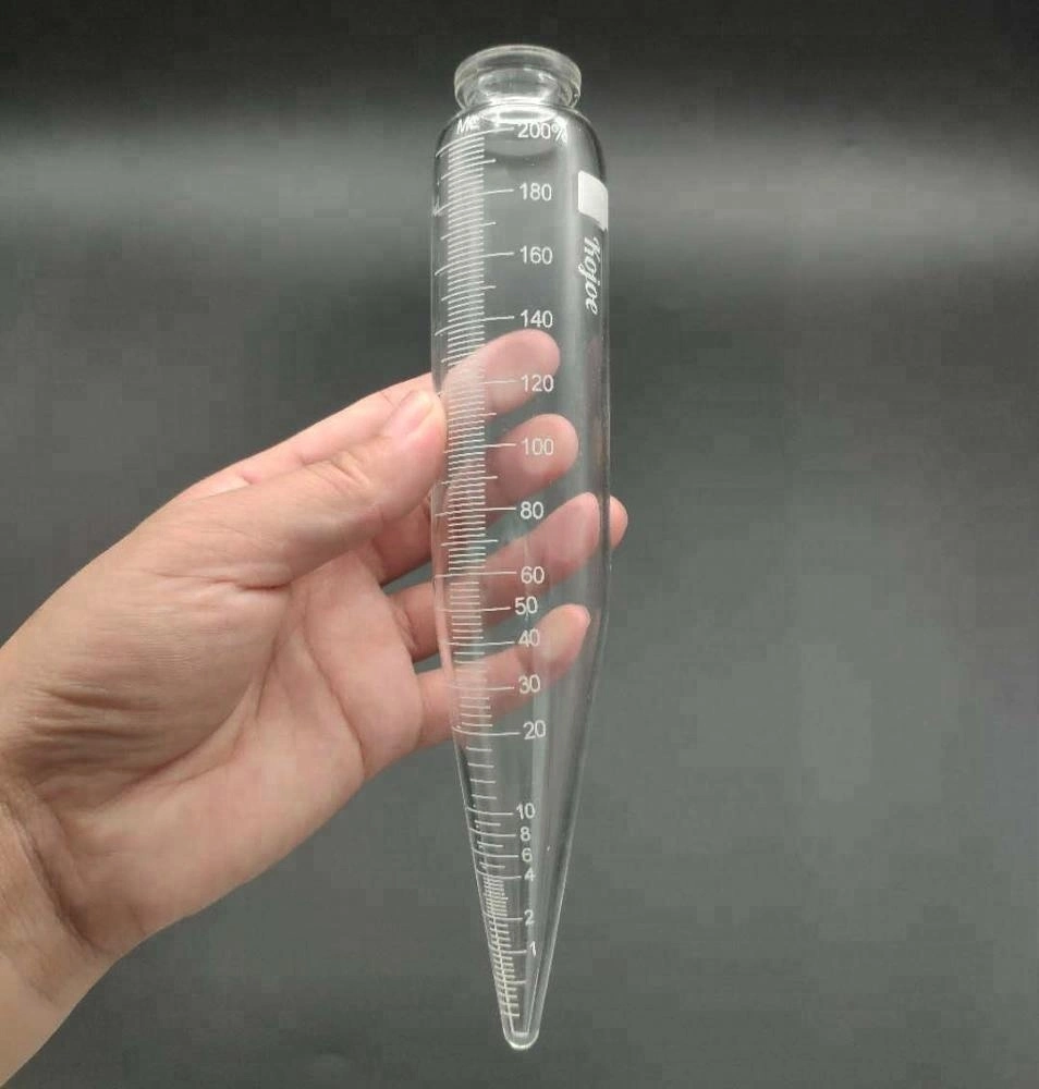 Lab Glass 100ml Oil Conical Cylindrical Graduated Centrifuge Tube