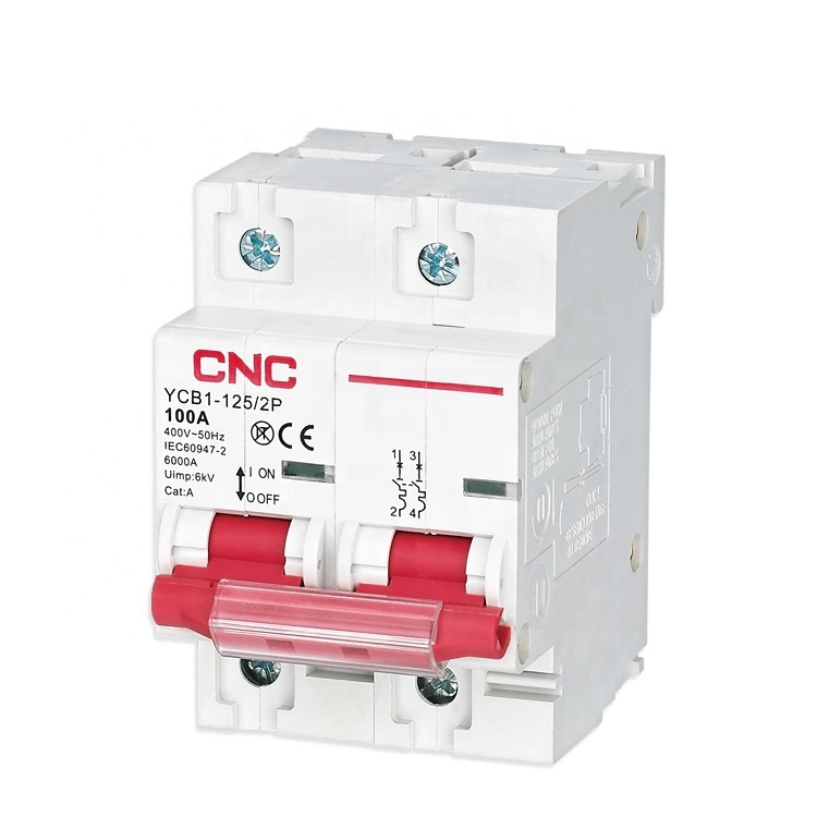 CNC New Design Ycb1 Series MCB 1p 2p 3p 4p MCB 63A 80A 100A 125 AMP 6ka 10ka Miniature Circuit Breaker