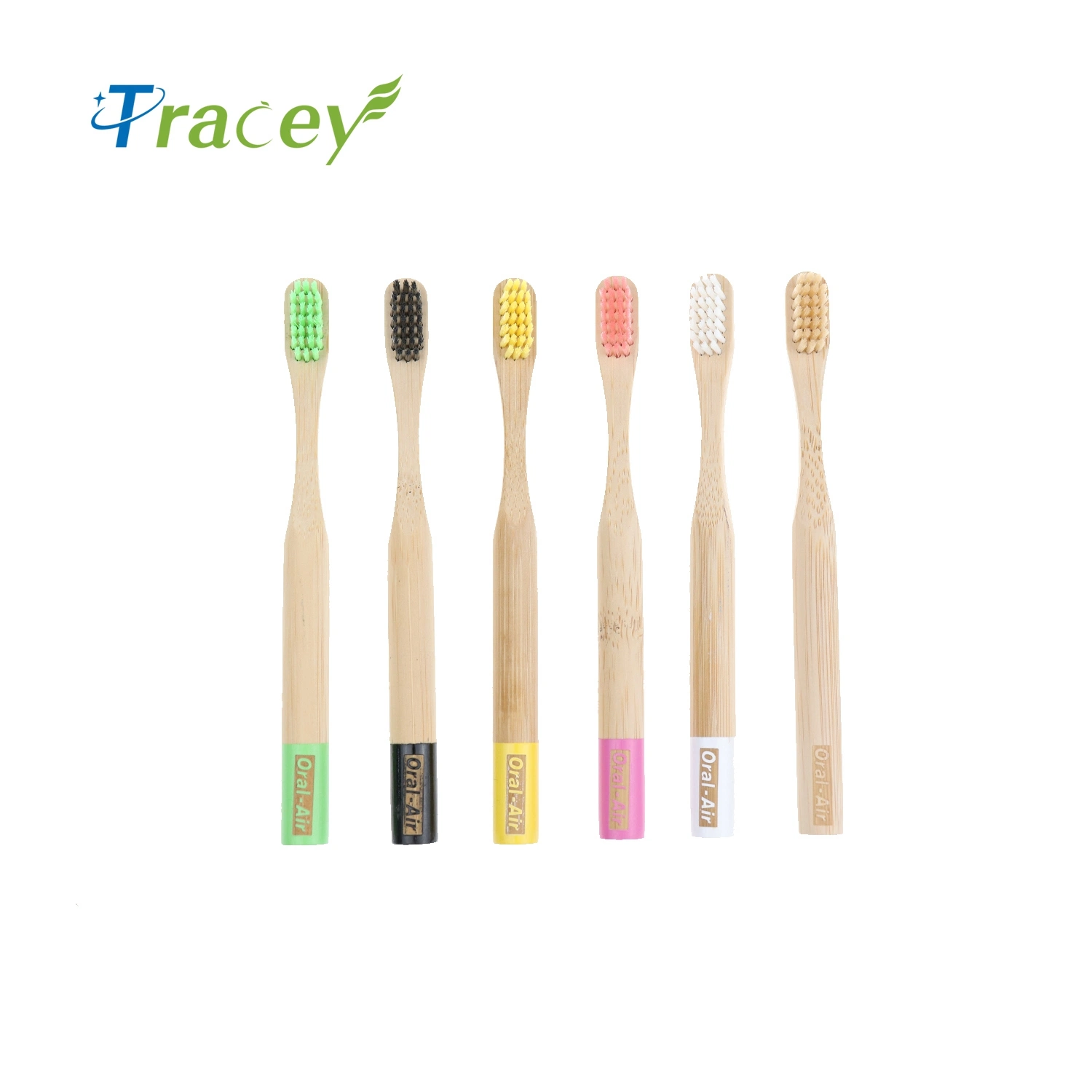 100% biodégradable Wanuocraft Eco Friendly Commerce de gros logo personnalisé Bébé Enfant Enfant Adulte de charbon de bois rond en nylon brosse à dents de bambou