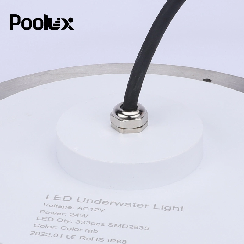 2023 Supler Slim 8mm 316SS mit Harz gefüllte WiFi-Kontroll-LED Unterwasser-Pool-Licht mit Fernbedienung