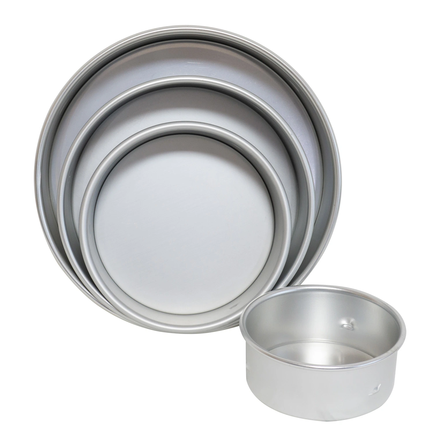 Rk Bakeware China-Glazed Acero Aluminizado Angel Food Cake Pan - 2 3/4" de fondo.