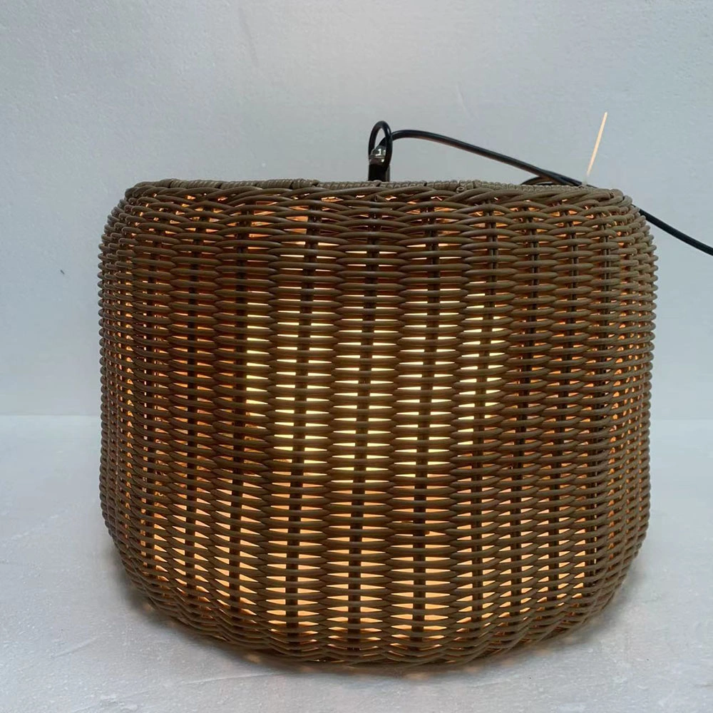 Cocina de Diseño Clásico de Rendimiento de alta calidad/alto costo comedor Bambú Jute Rantten Lámparas de lámpara de linterna redonda luces de punto de mano