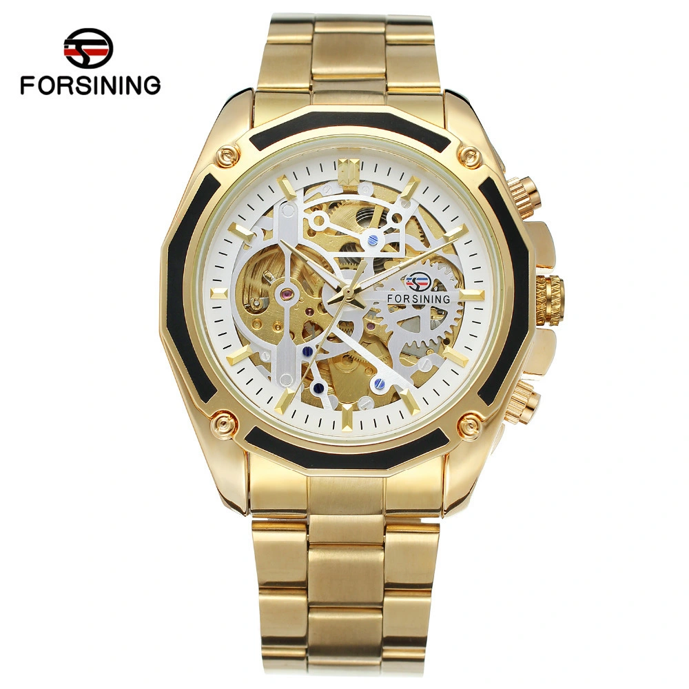 Winner Men Top Brand Luxury Transparent Fashion Diamond Luminous Gear Movement Royal Design Male Mechanical Skeleton Wrist Watch