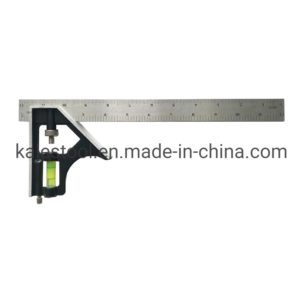 Stainless Steel Combination Try Square Ruler 300mm Measuring Tool