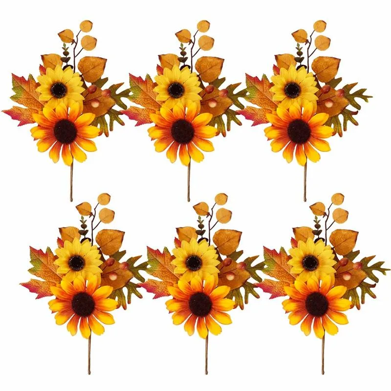 Autumn Harvest Decor Fall Flower Basket Thanksgiving Holiday Decoration