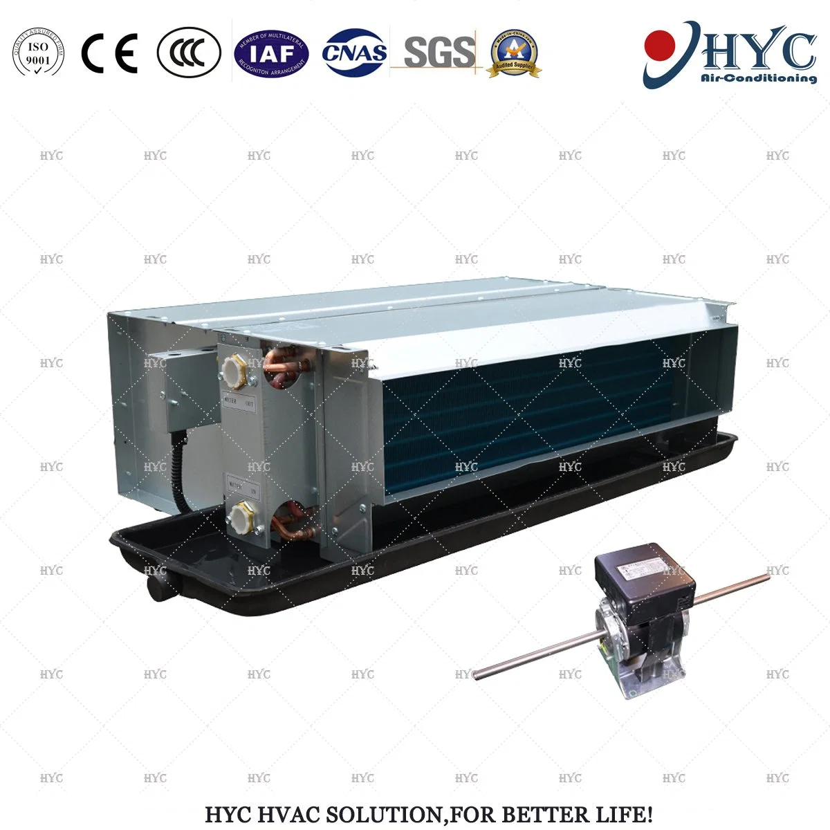 Commercial Horizontal DC Motor Duct Fan Coil Unit