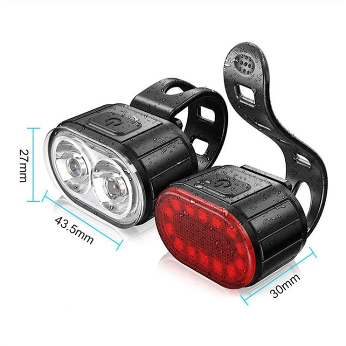 Rear Light USB Rechargeable Waterproof Bike Safety Warning Light for MTB Helmet Pack Bag Tail Light Cycling Taillight