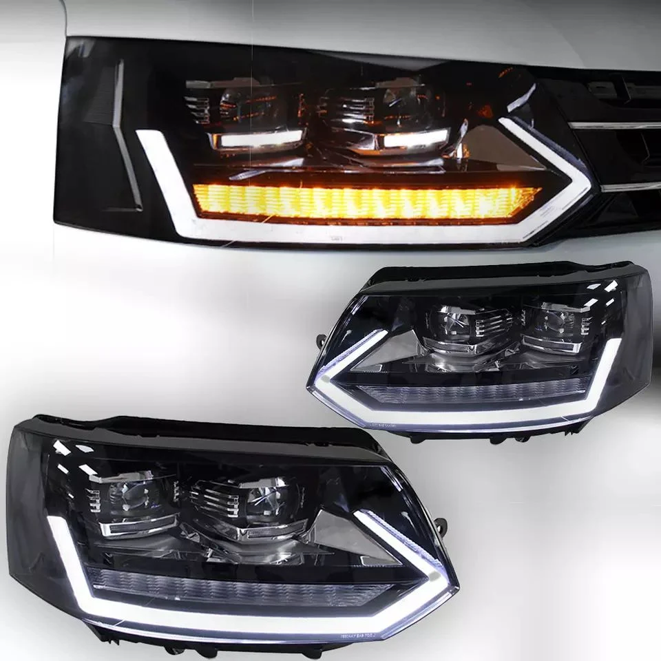 Autoleuchten für VW Multivan Scheinwerfer-Projektor Lens 2010-2015 T5 T6 Signal Auto Lamp LED Scheinwerfer DRL Kfz-Zubehör