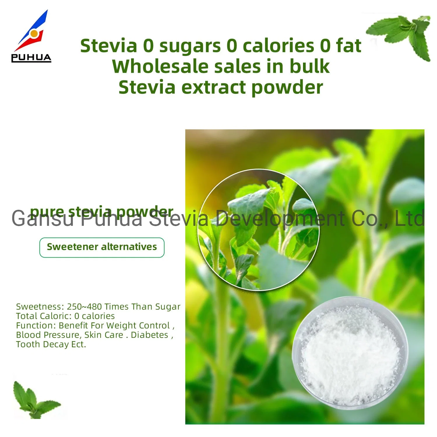 Stevia Sweetness 0 Calories White Free Healthy