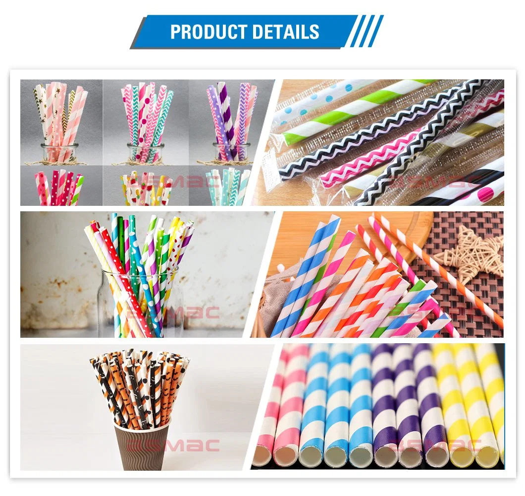 Automatic Multi Cutter Colorful Paper Drinking Straw Tube Pipe Making Machine