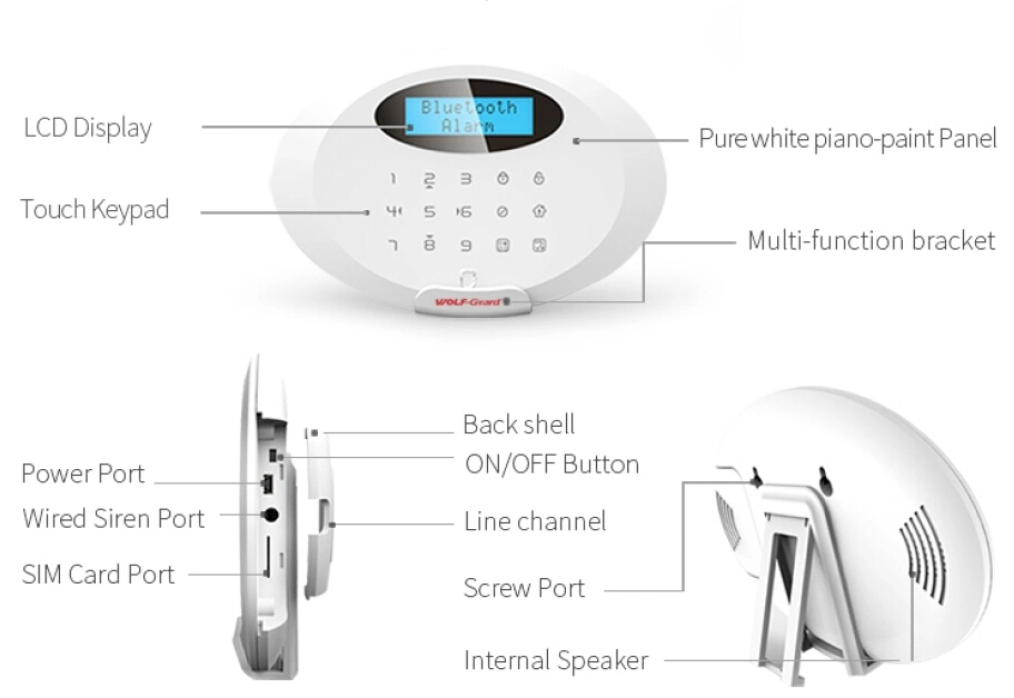 Sistema de Alarme inicial GSM, Casa de Segurança Suporte Alarme APP &amp; Operação Android