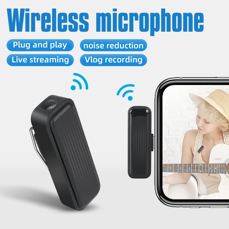 توصيل واستخدام أجهزة البث الصوتي عبر الإنترنت 2.4G Wireless Lavalier Microphone (ميكروفون الصوت المتعجرفة اللاسلكي) مع موصل من النوع C للهاتف والكمبيوتر والكمبيوتر واللعبة ومقابس البث المباشر،