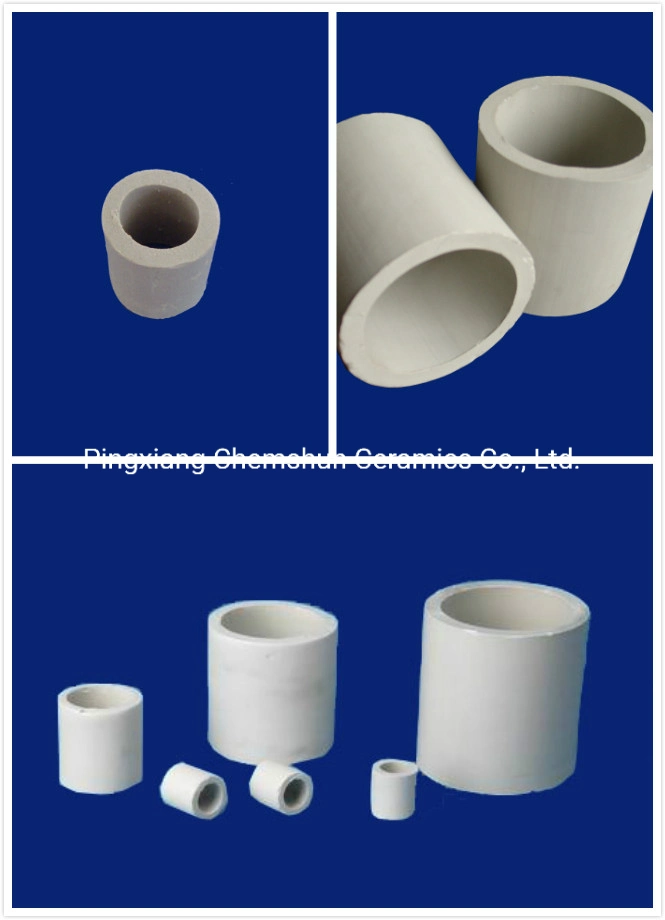 Anillo Raschig de cerámica como guarnición de la torre con alta resistencia a ácido para el Gas y industrias metalúrgicas