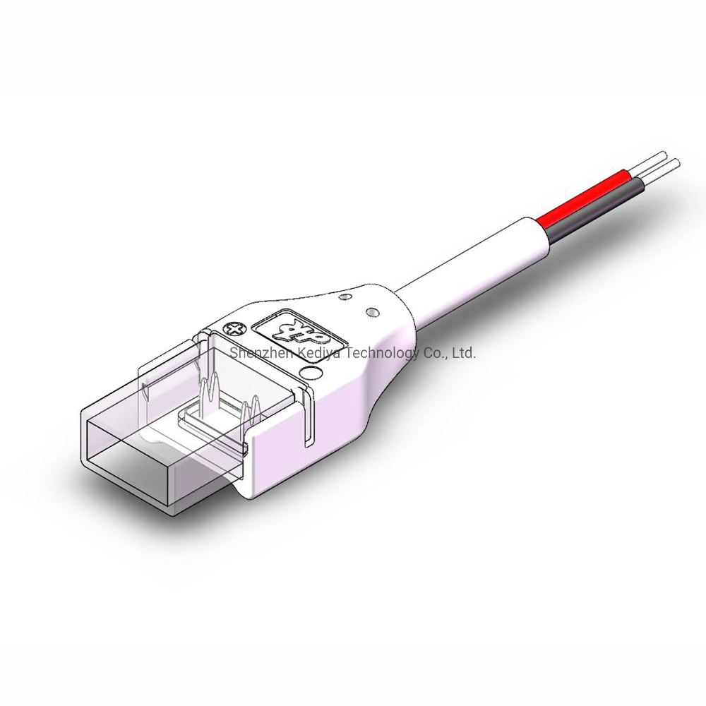 Free Welding Waterproof Outdoor Fob LED Connector 8mm 10mm PCB to Wire 2pin 3pin Corner SMD COB LED Strip Connector 2pins