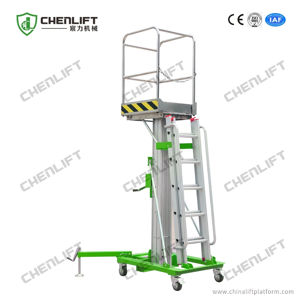 Manual Winch Elevating Lift Platform with Tilted Platform