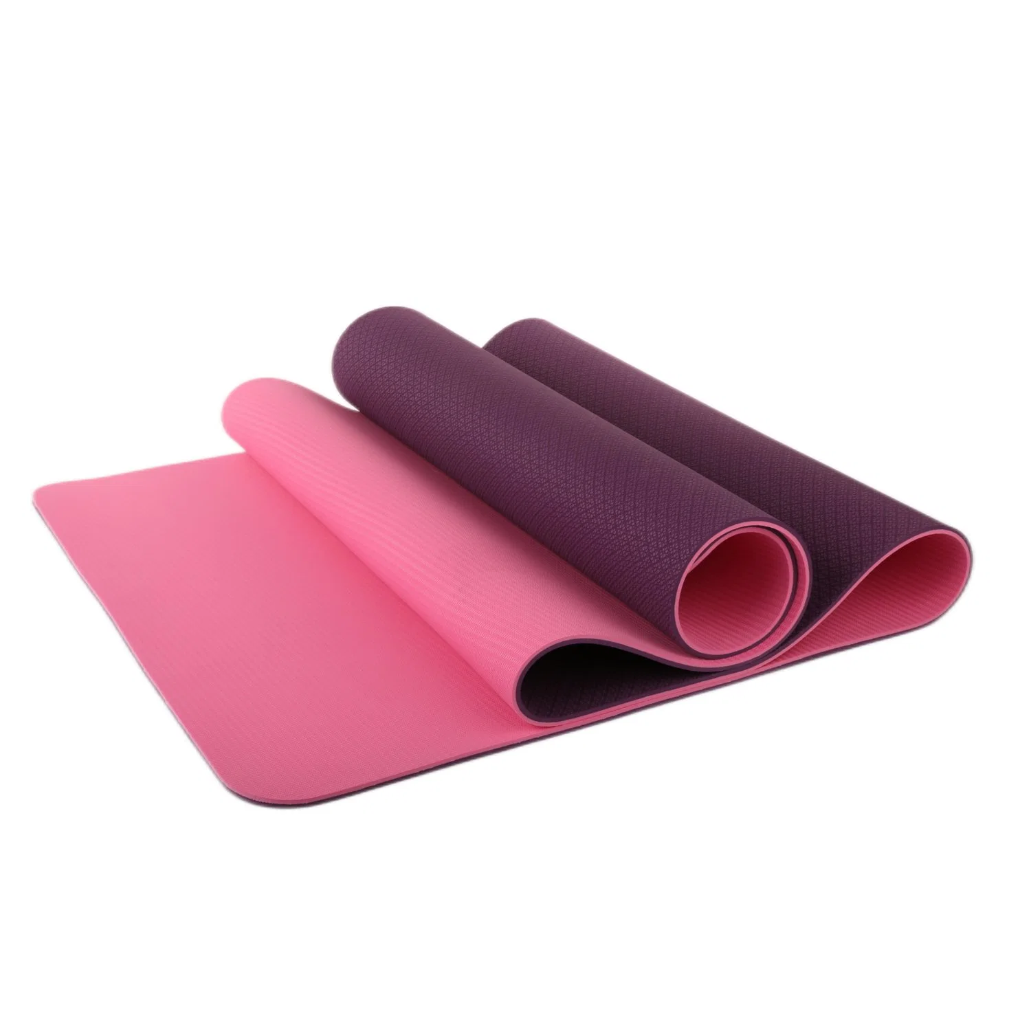 Hot Selling 173X61cm Double Layer Eco Friendly Yoga Gym Fitness 6mm TPE Yoga Mat for Women