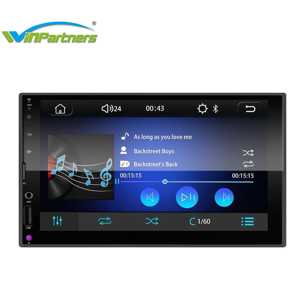 7"Portuguese HD Reversing Video Bluetooth Music Car MP5 MP3 Player M7023