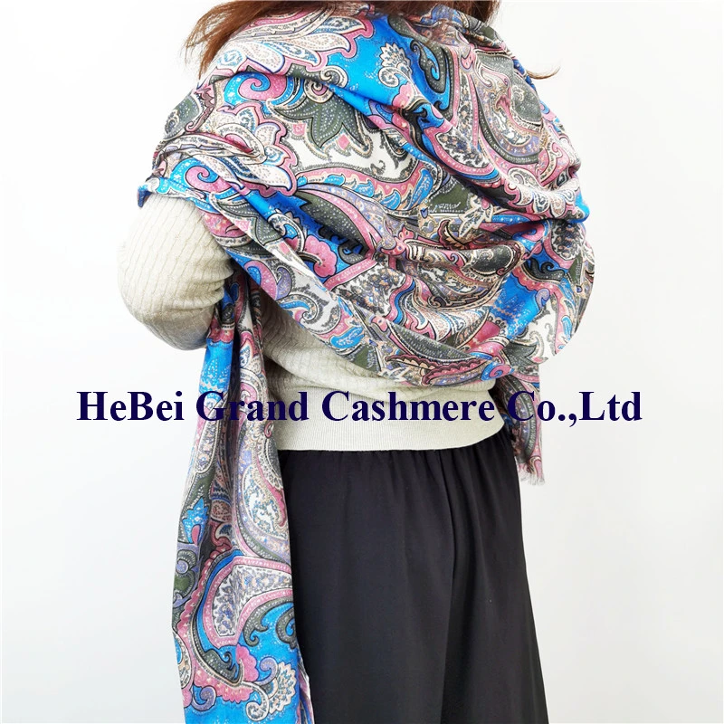 Cashmere Silk Printed Light Shawl