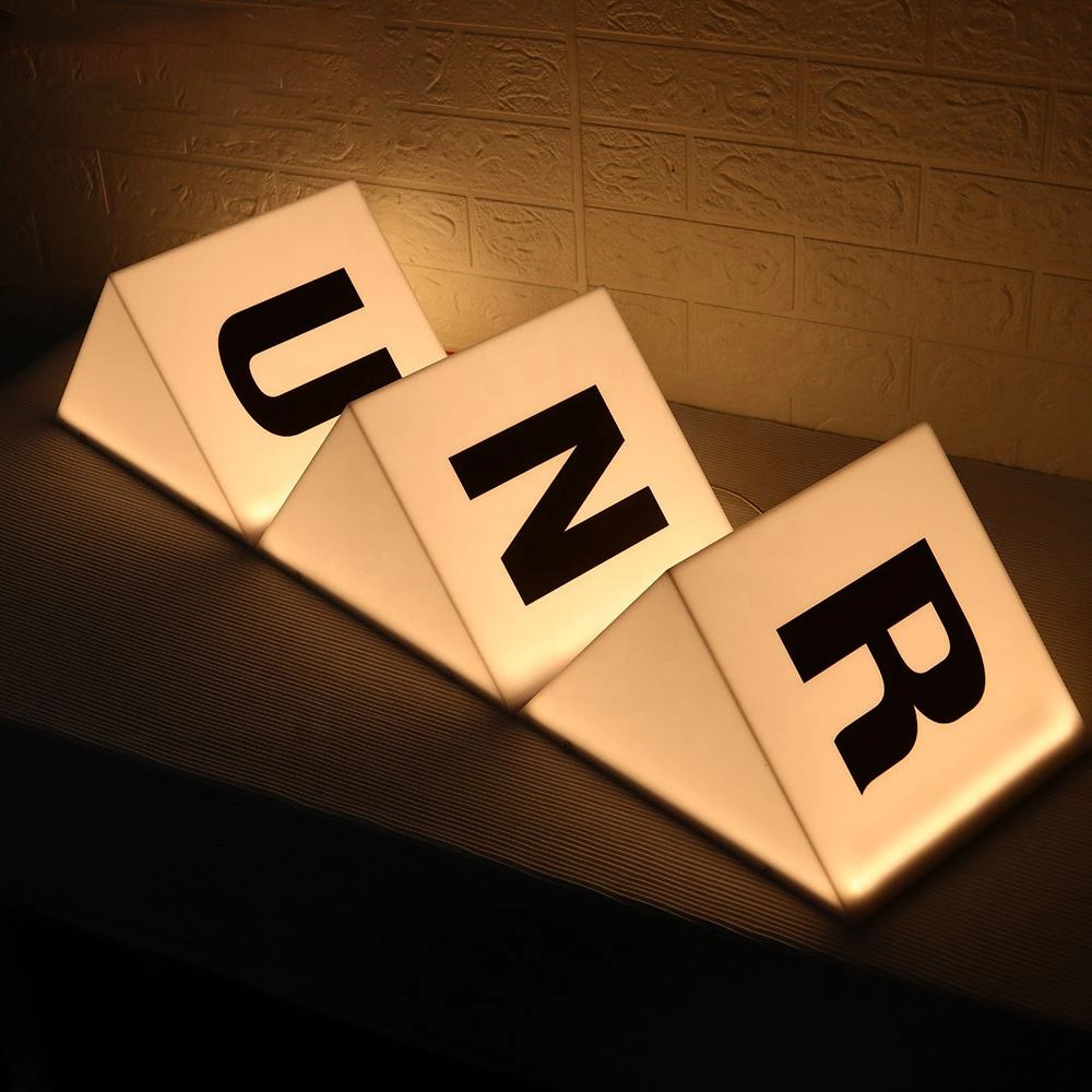 Parte de la barra de Zl rótulos luminosos letras de acrílico de forma personalizada signo Caja de luz LED para decoraciones