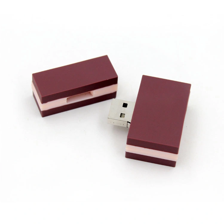 Square Chocolate Cartoon PVC USB Flash Drive 8GB 16GB 32GB