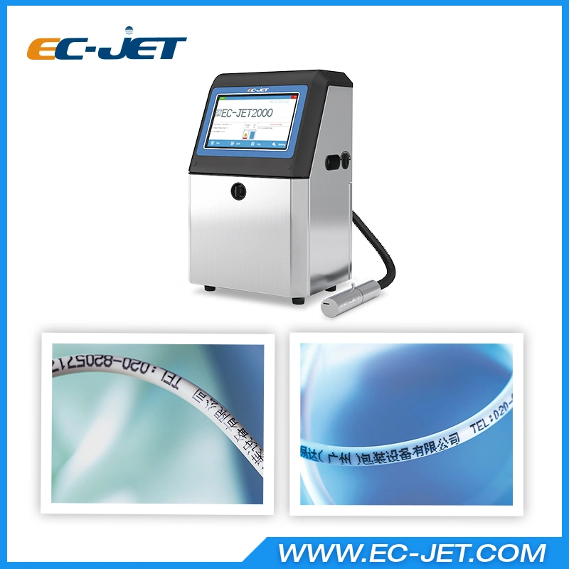 Fecha de caducidad Código de barras Código QR Egg Printer Packaging Machinery CIJ Impresora de inyección de tinta continua (EC-JET2000)