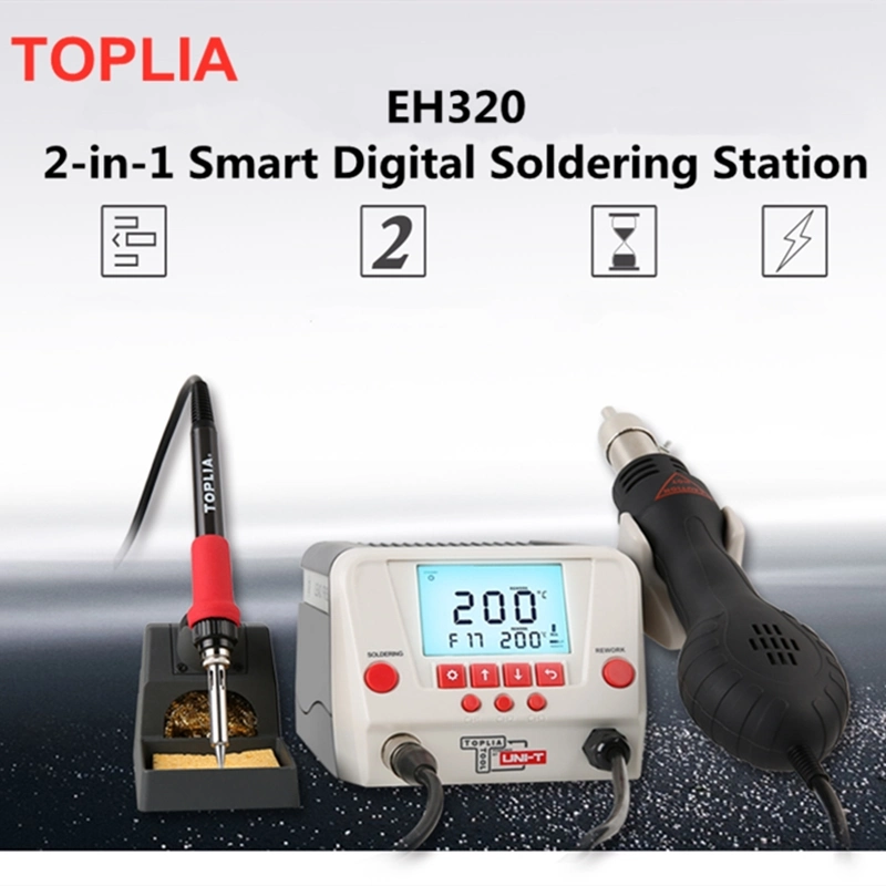 Toplia Intelligent Two-in-One Digital Display Soldering Station 650W