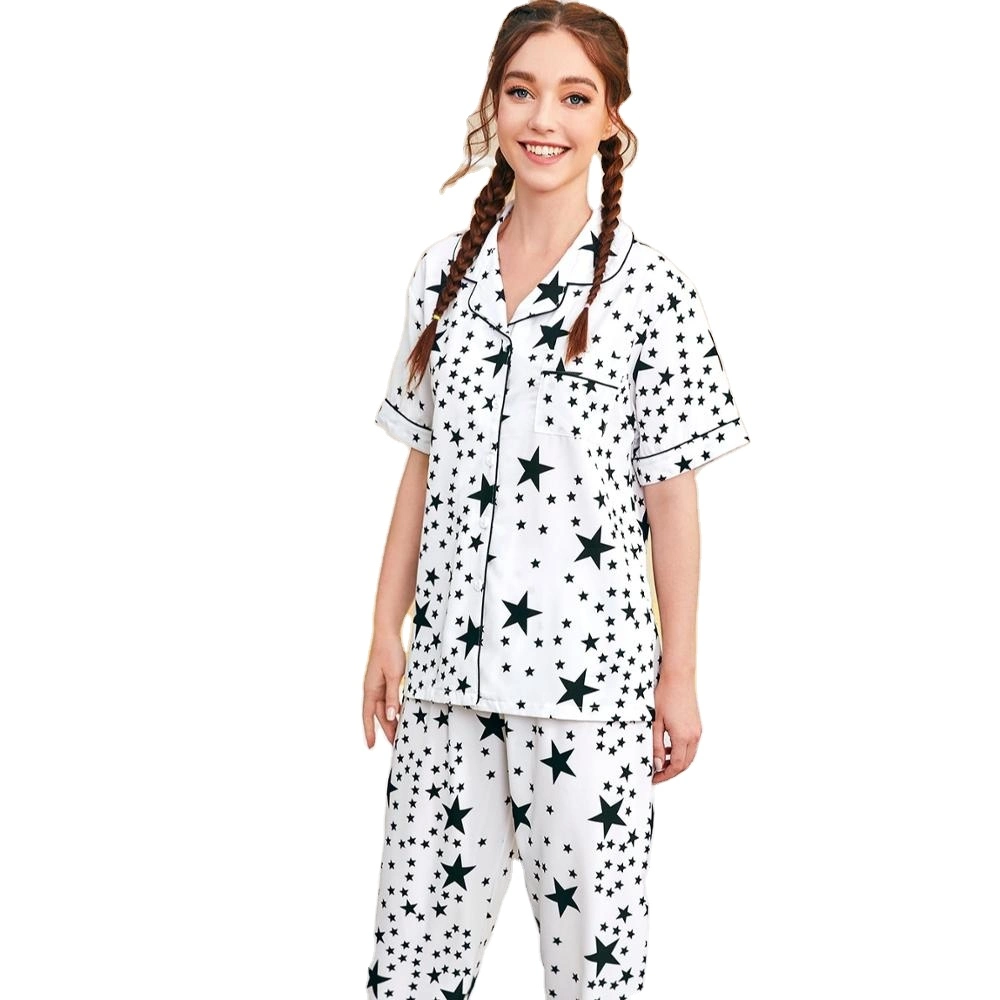 Wholesale/Supplier Summer Star Print Pocket Set Ladies Pajamas