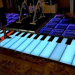 3D Display Mirror Screen Outdoor Party Event Use Dancing Piano DJ Disco RGB Tiles Lamp LED Lights Wedding Dance Floors2 Buyers