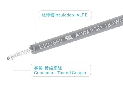 Los cables XLPE UL3321 Awm3321 18AWG 600 V/150c calentador negro potencia industrial de la luz de aparato doméstico.