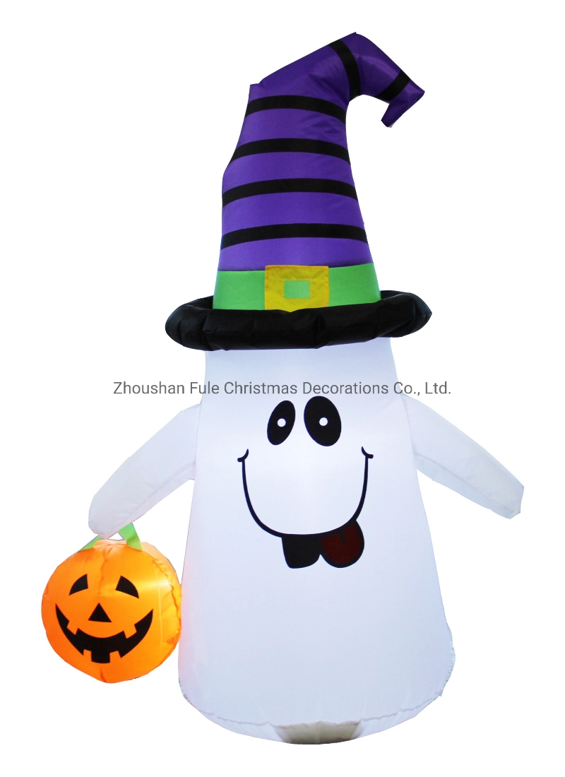 Inflables caliente fantasma blanco con calabaza para Halloween Home Deocration