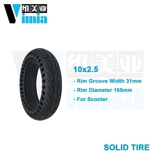 Scooter Solid Tires Black Tires 10X2.125 Non-Inflation Tires