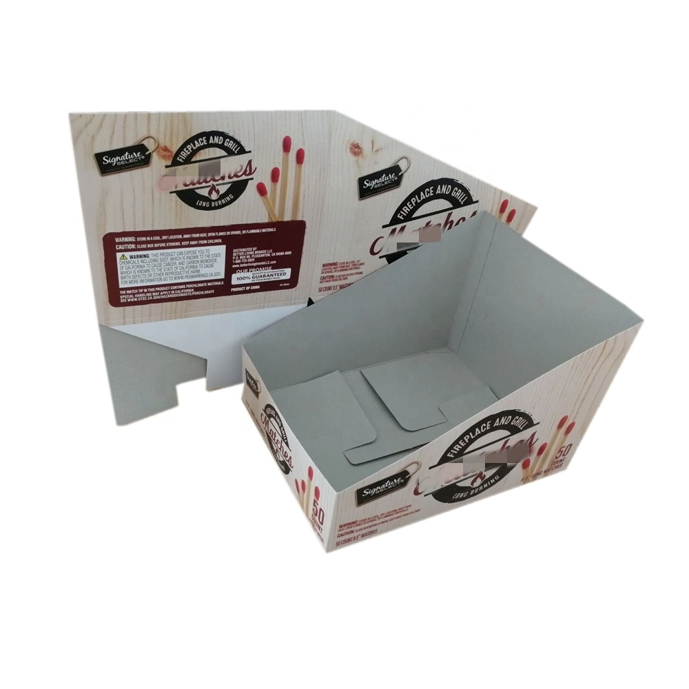 Promotional Pop Shelf Ready Packaging Tear Away Folding PDQ Counter Template Paper Cardboard Display Box