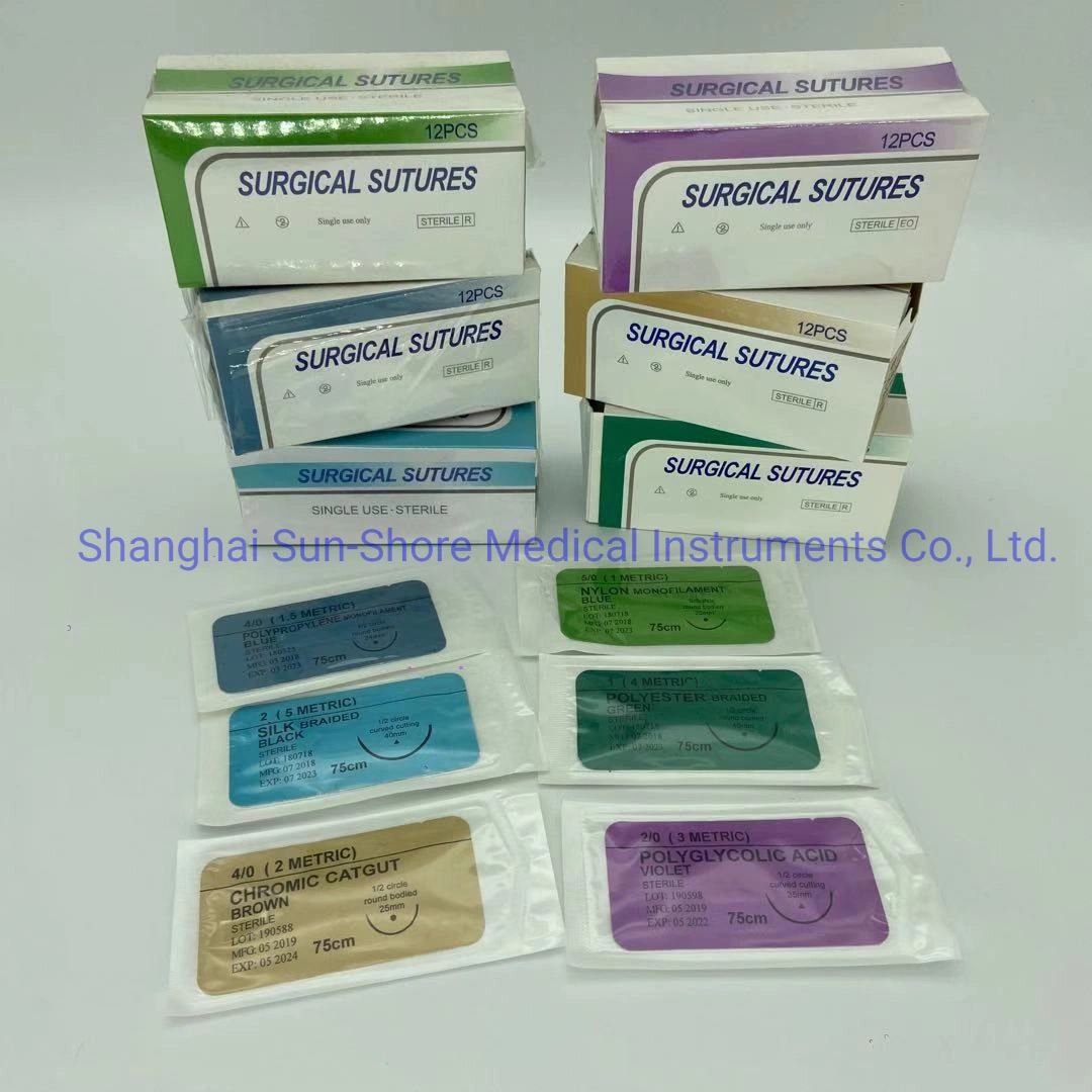 Fourni CE&amp;suture chirurgicale ISO les consommables médicaux PGA/AOP/Pgla/Pgcl/chromique/Pgar