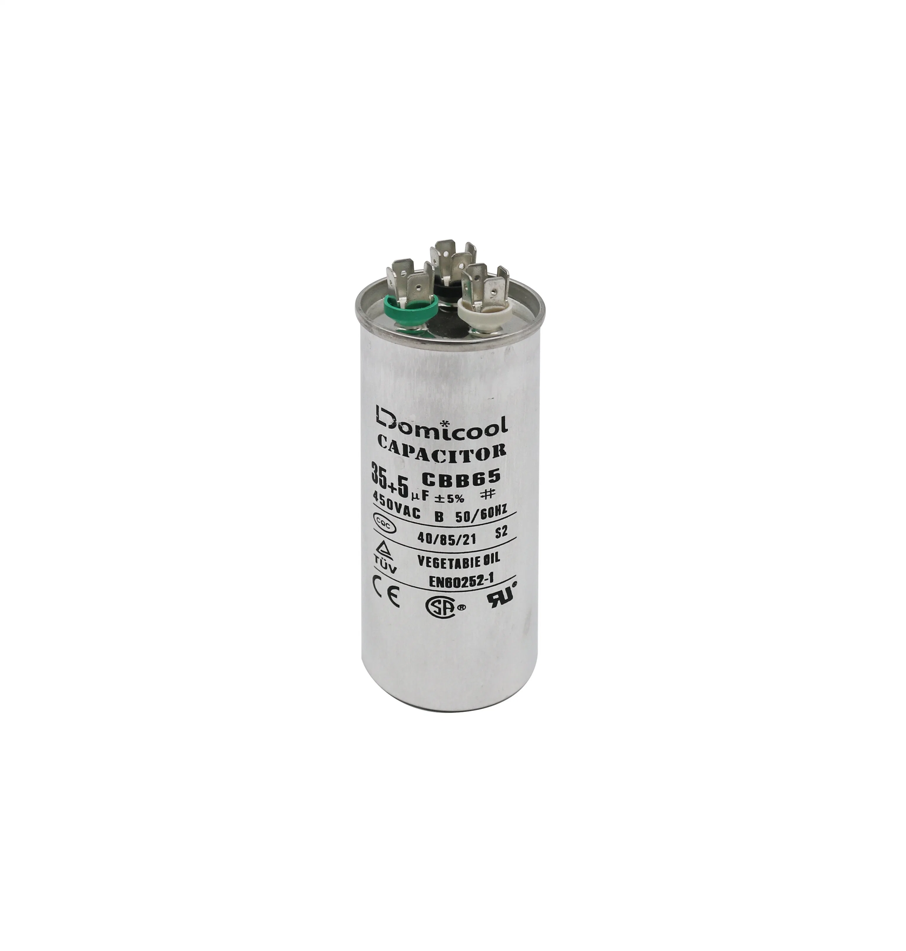 Cbb65 AC Motor Running Capacitor for Air Conditioner with CE CQC TUV UL Bis Certifications