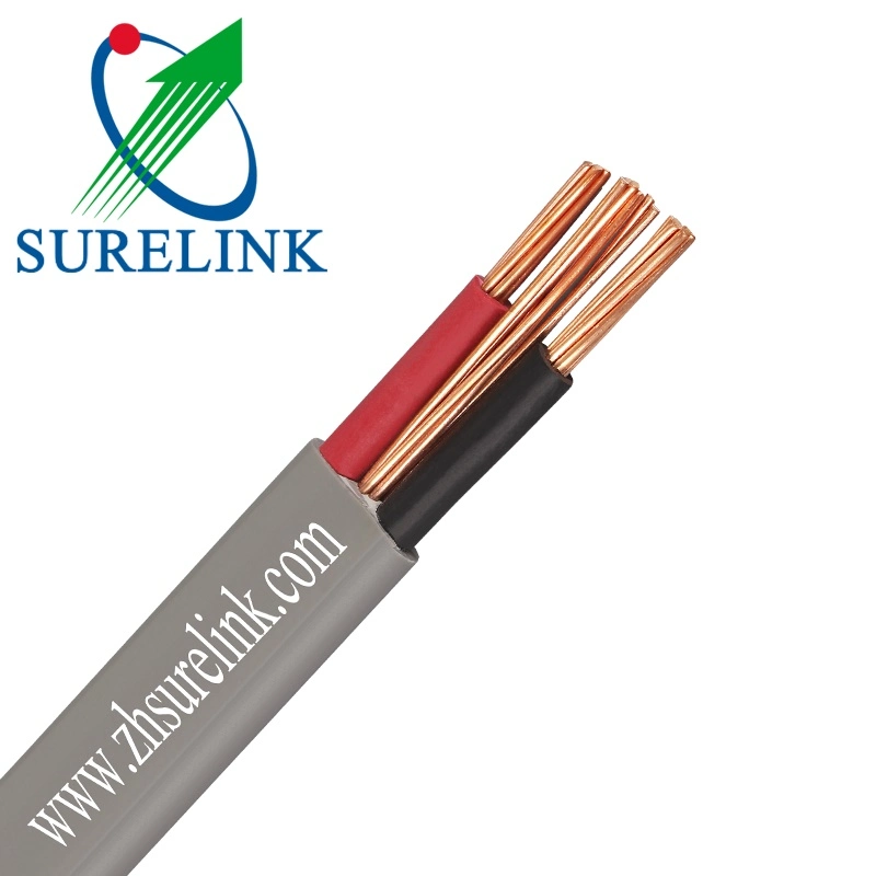 3 Core PVC Sheathed Flexible Copper Conductor Flat Twin Cable with Earth Cable