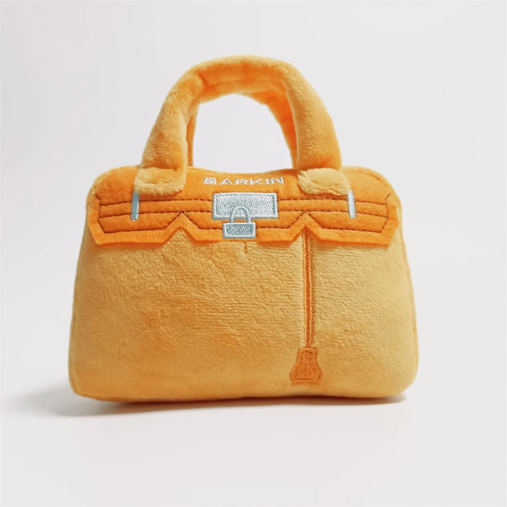 Hermes Sac jouet en peluche Orange Barkin chien Soft jouet en peluche