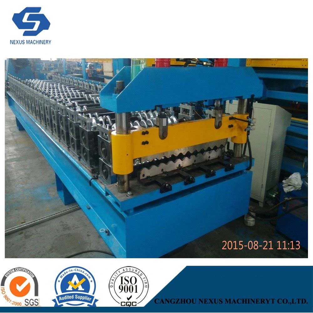 Prepainted Galvanized Steel Roof Sheet Roll Formed Machines with Decoiler